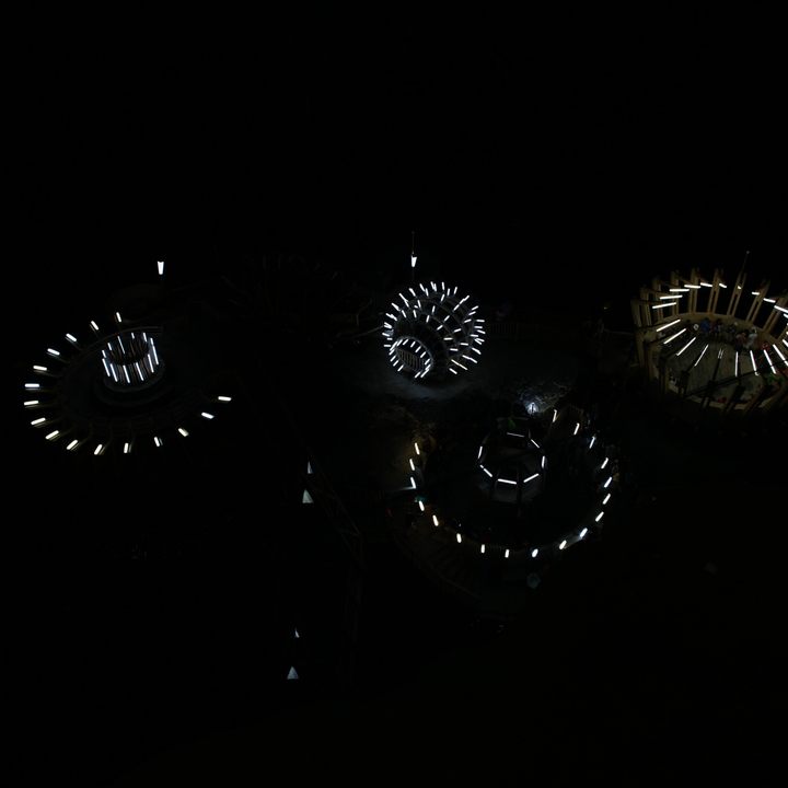 The lights of Salina Turda.